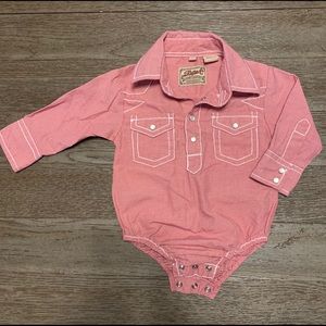 6 month Rafter C onesie
